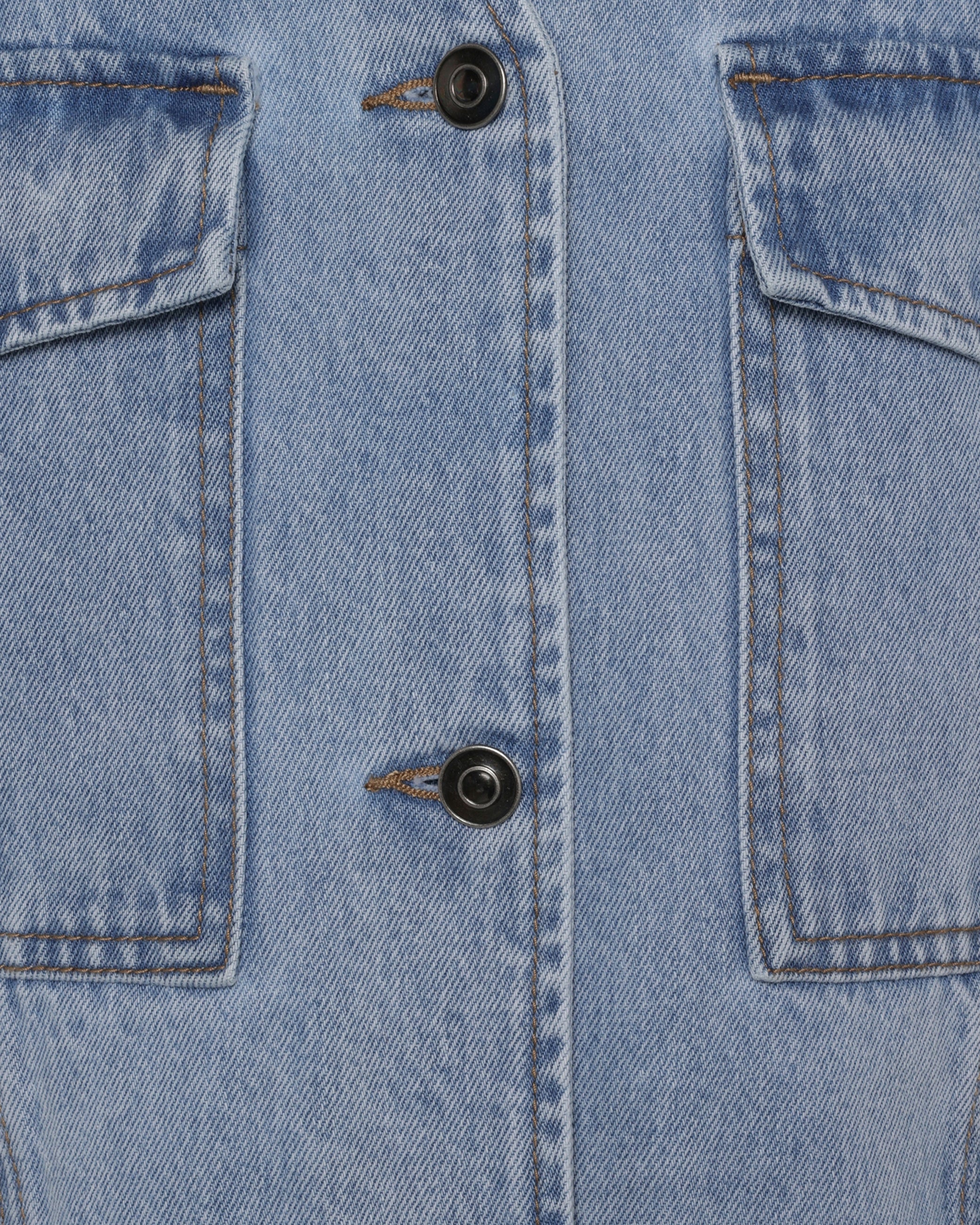 moves Amarie denimskjorte 4283 Short Sleeved Shirt 1001 Light Blue
