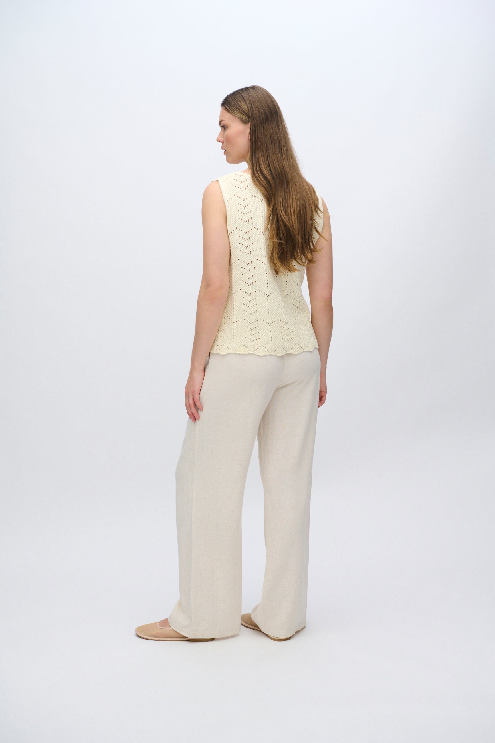 moves Daphne strikvest 4286 Gilet 002 Ivory
