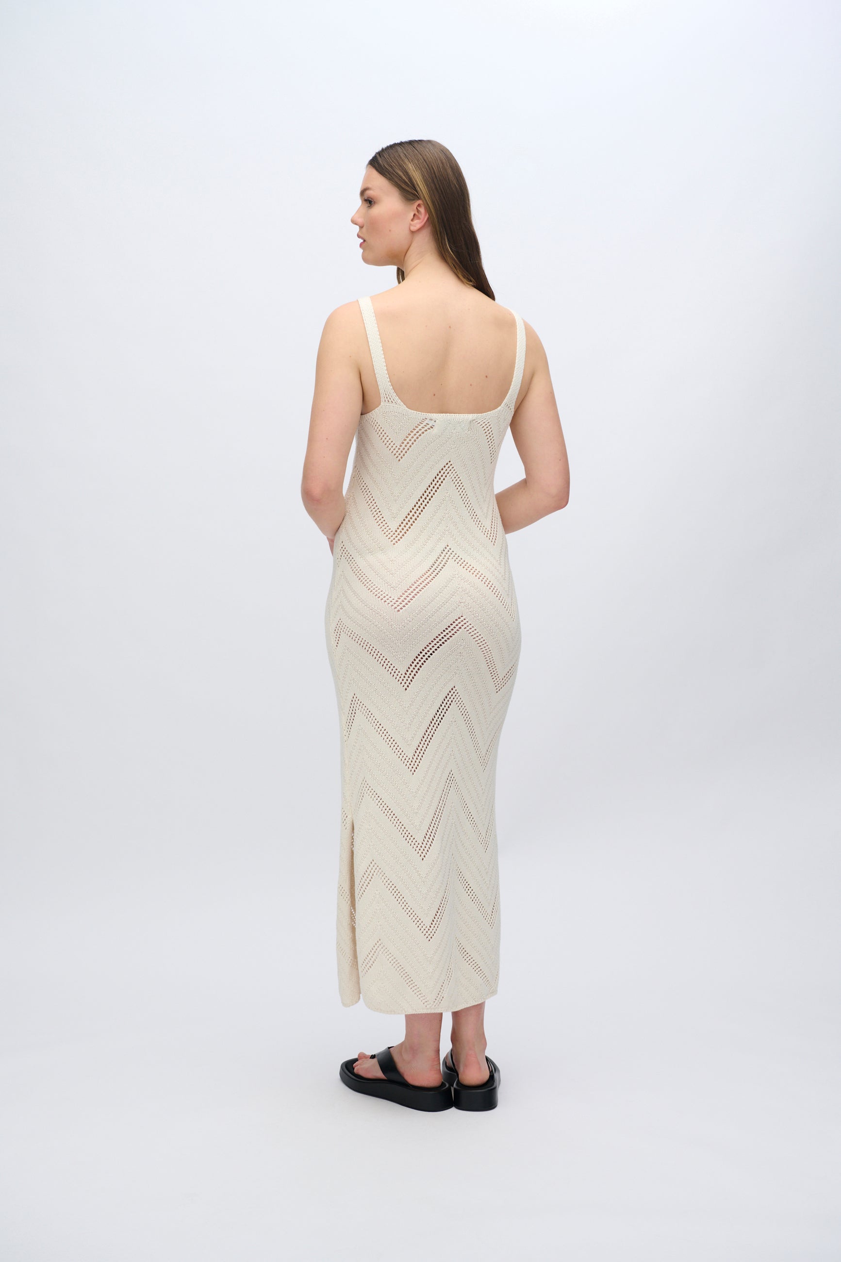 moves Ferida midi strikkjole 3575 Midi Dress 0905 Birch