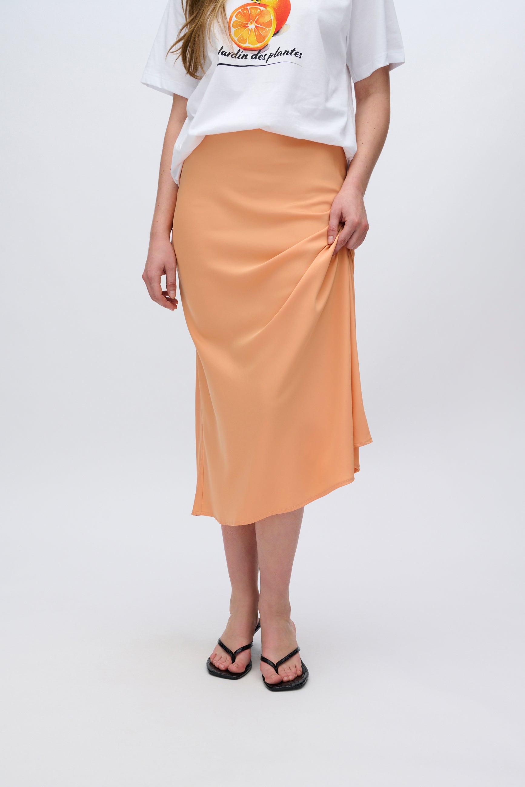 moves Gebry maxi nederdel 3570 Maxi Skirt 1340 Cadmium Orange