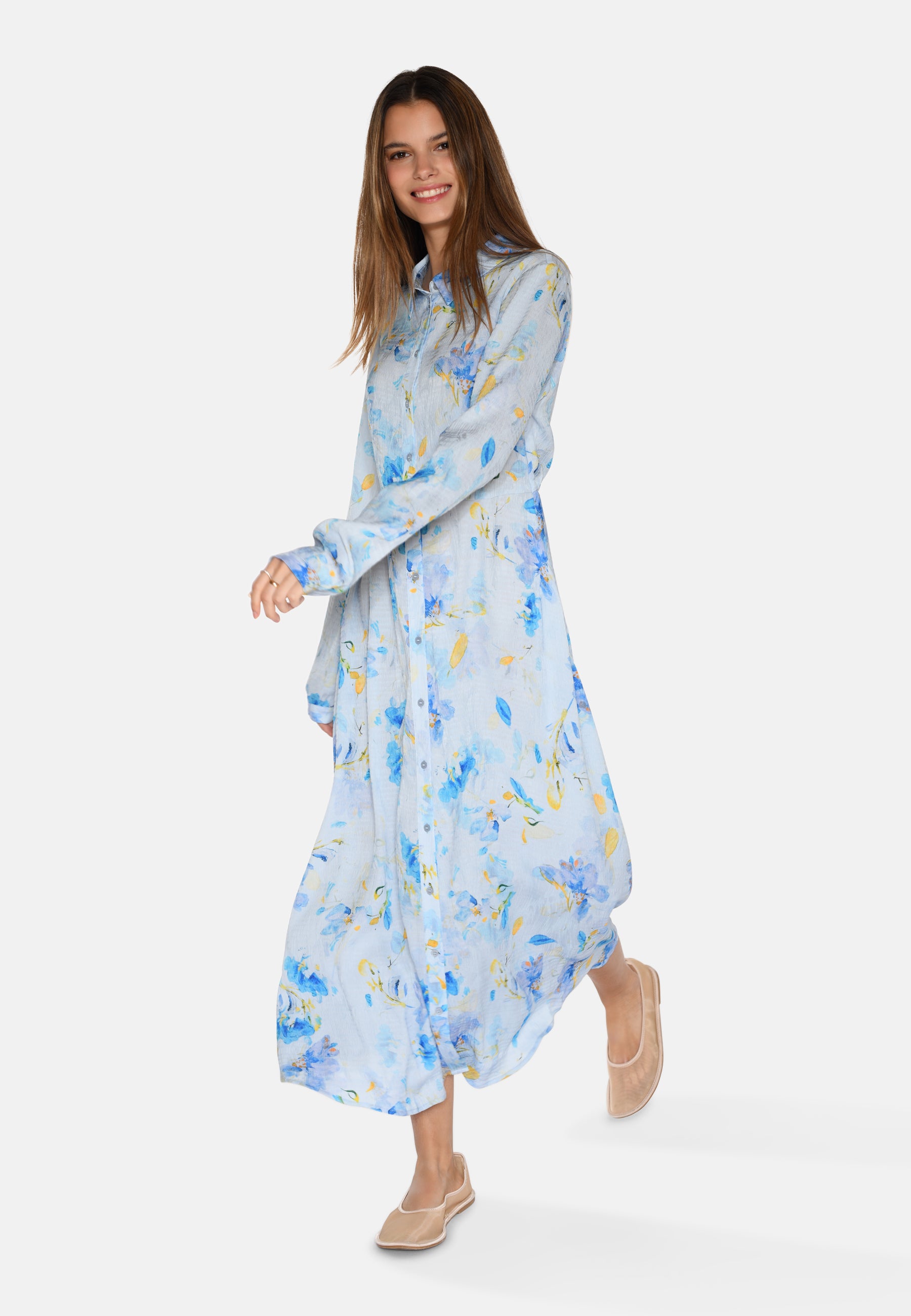 moves Inula maxi-kjole 4255 Maxi Dress 4121 Blue Bell