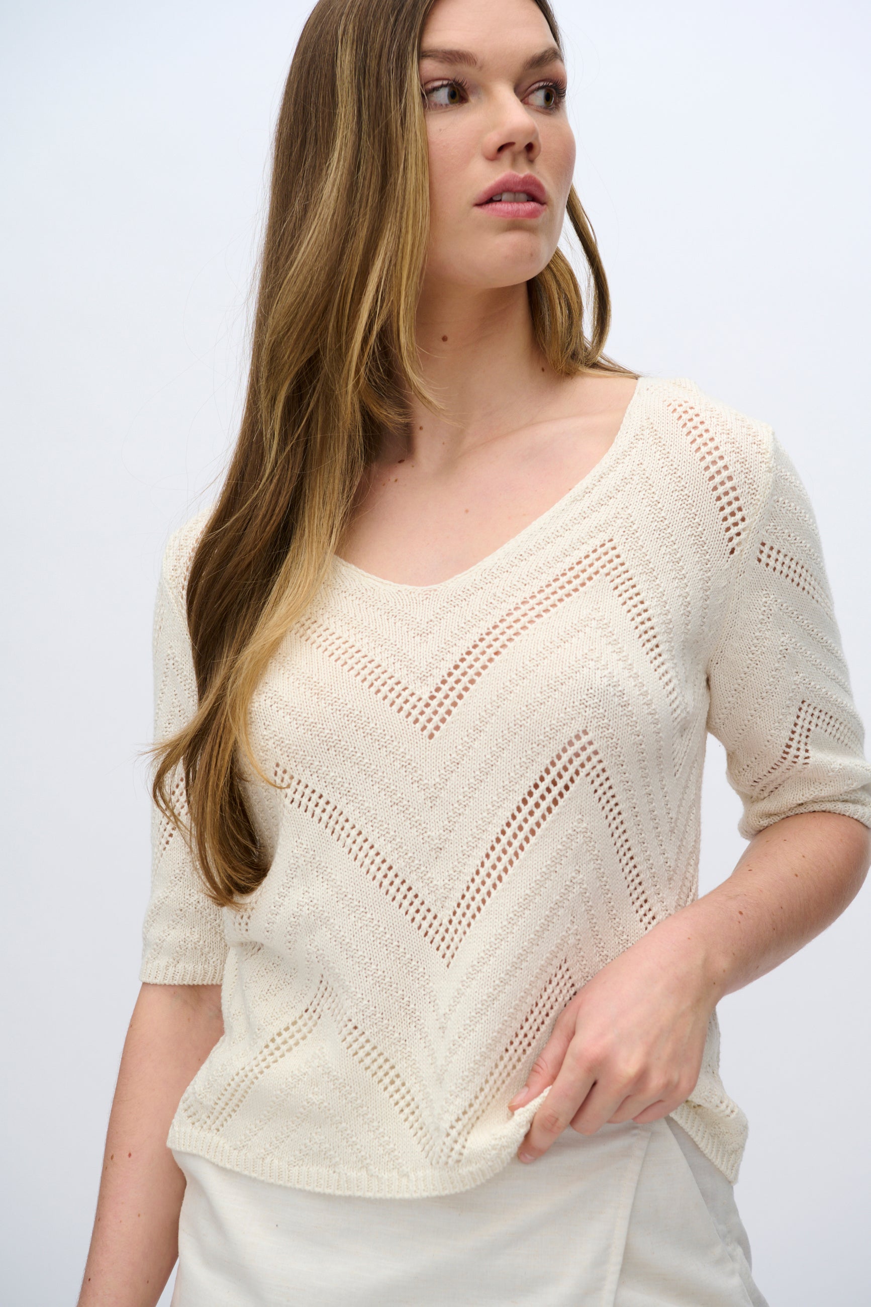 moves Kehlani kortærmet trøje 3575 Jumper 0905 Birch