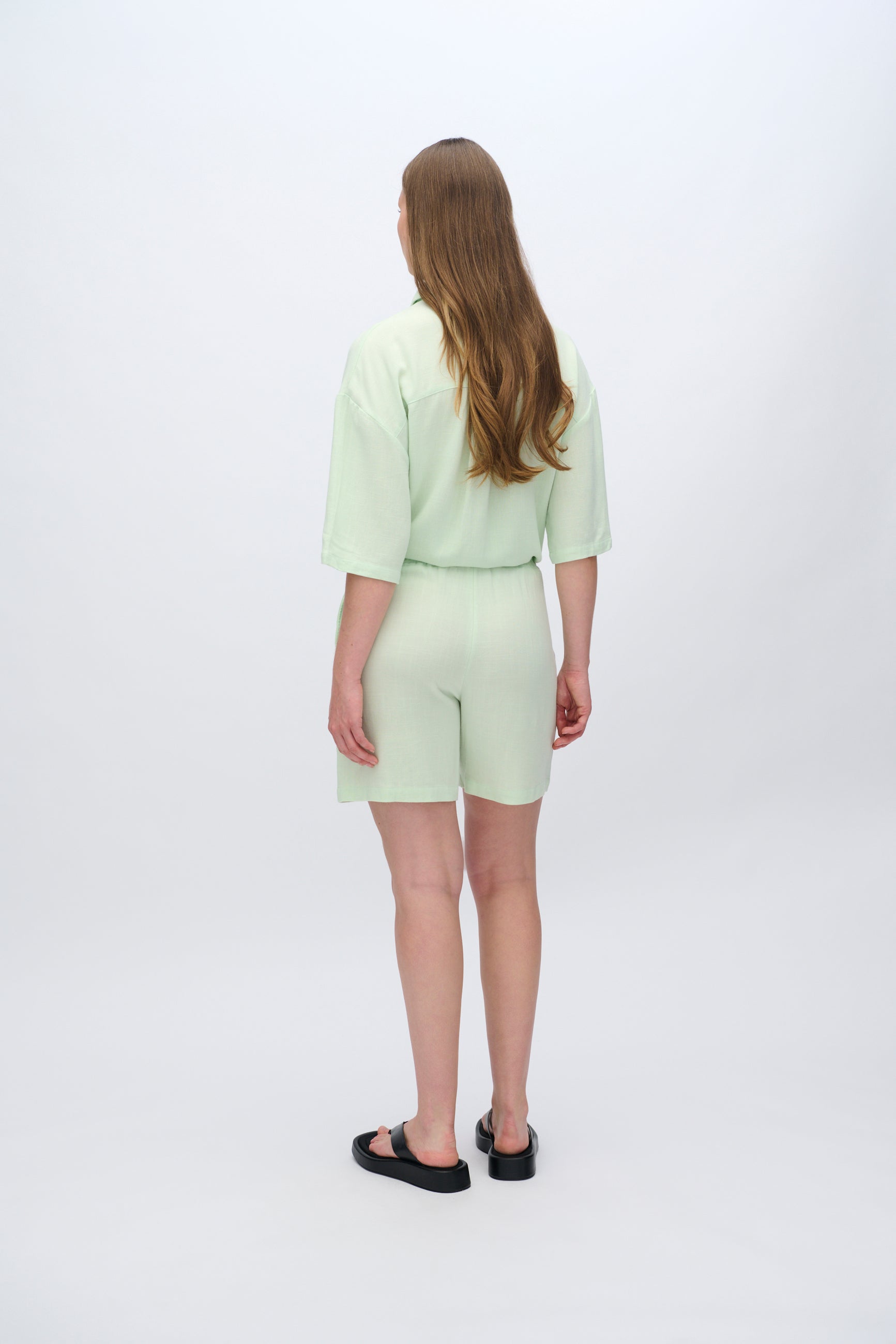 moves Kenio shorts i hørblanding 2744 Shorts 0109 Ambrosia