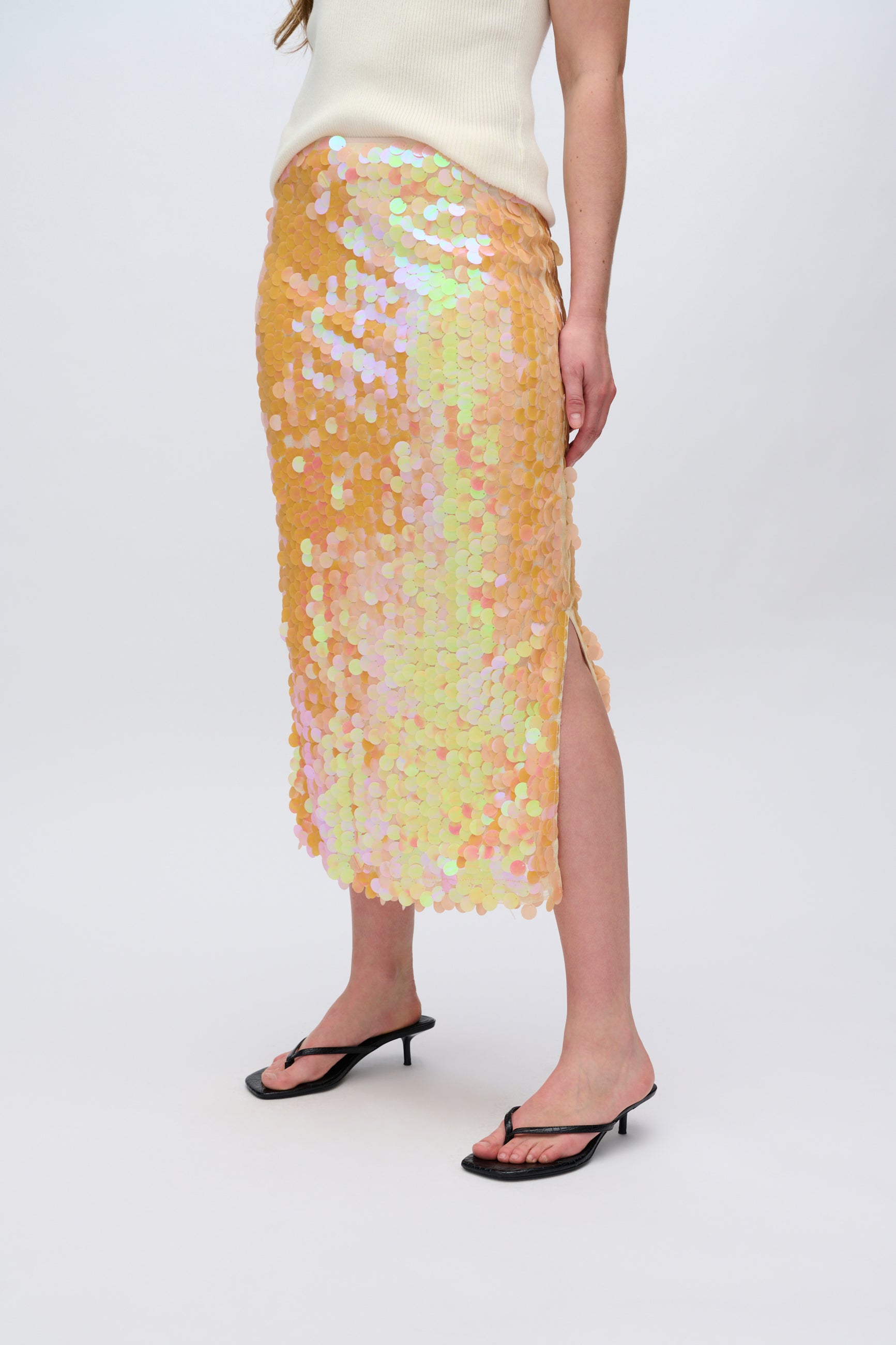 moves Lubinu midi pallietkjole 4347 Midi Skirt 1340 Cadmium Orange
