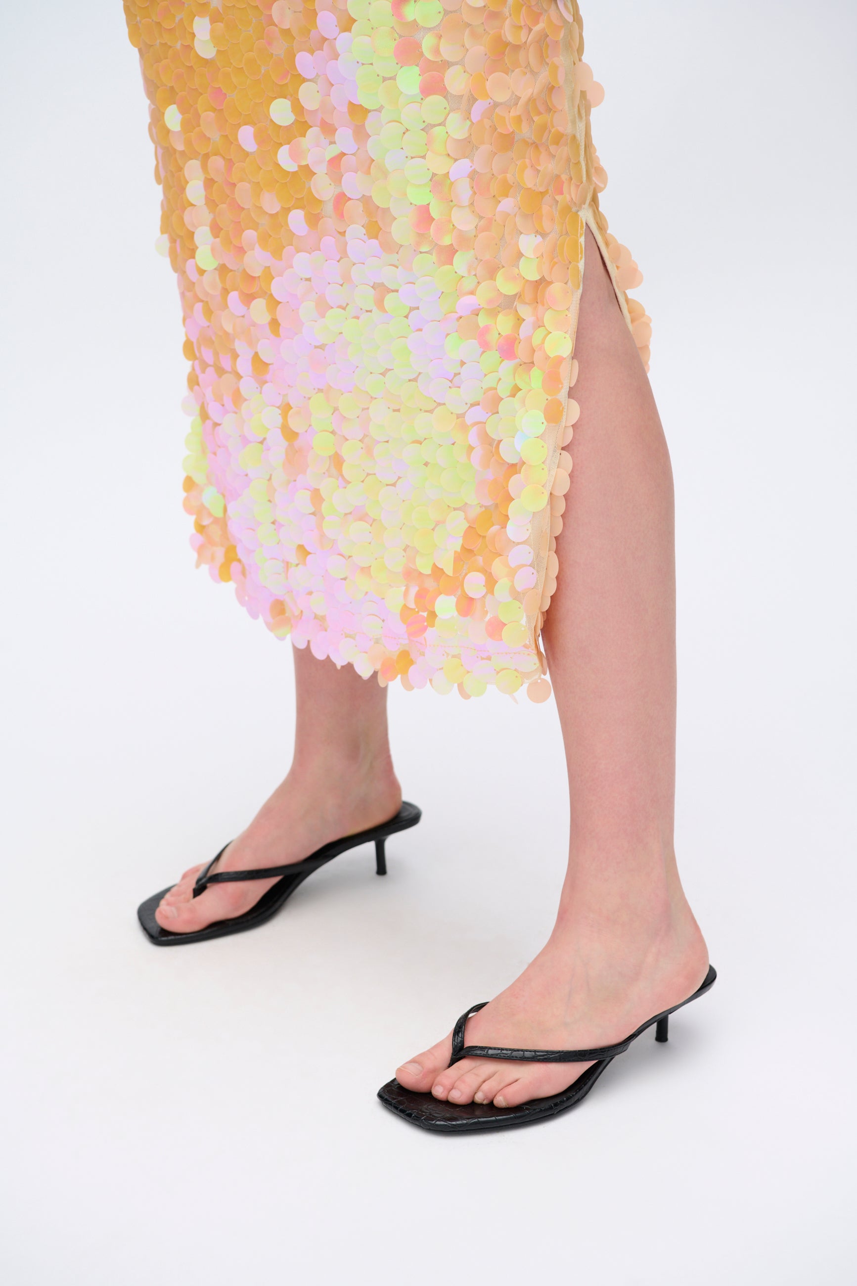 moves Lubinu midi pallietkjole 4347 Midi Skirt 1340 Cadmium Orange