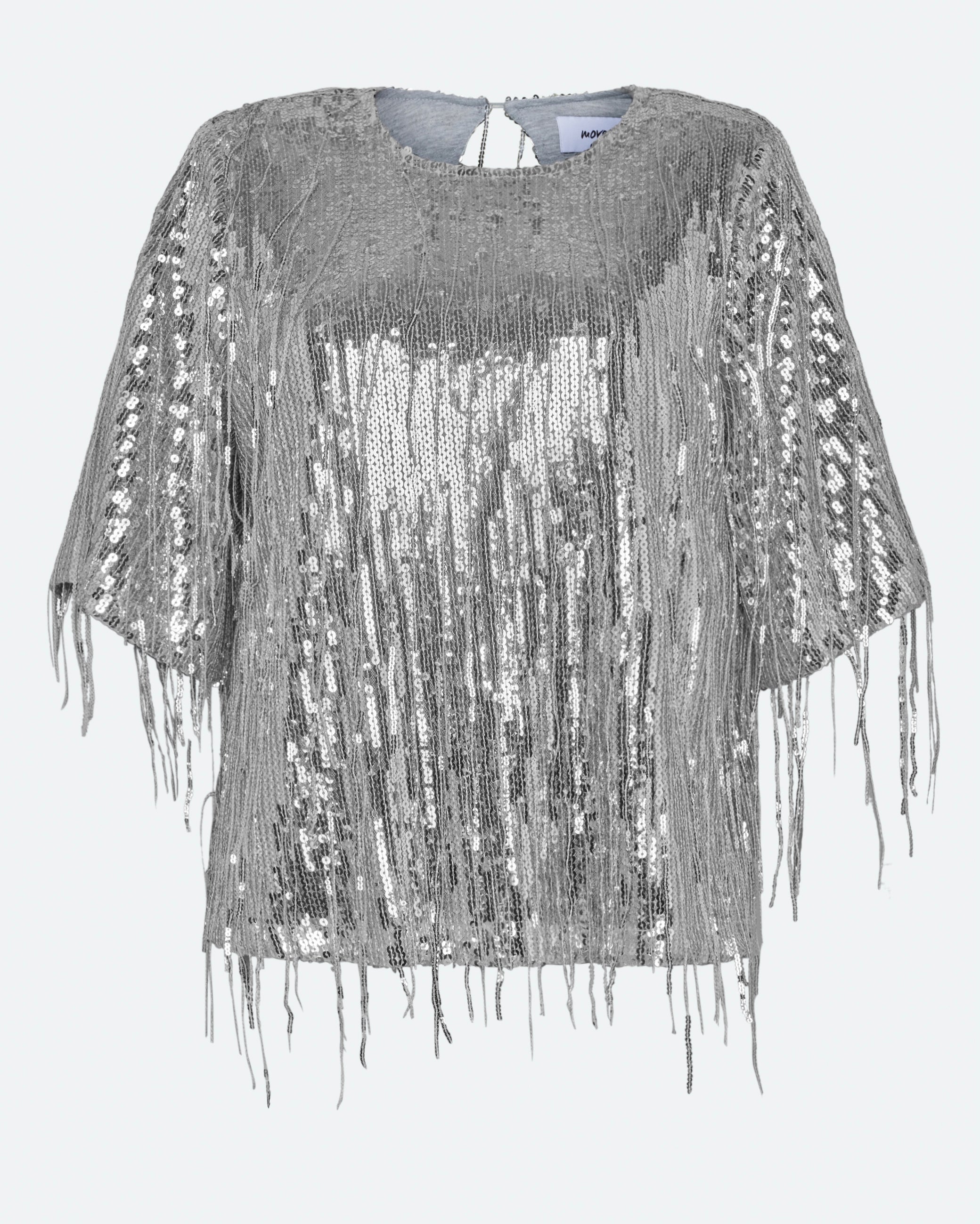 moves Mandi blouse 4451 Short Sleeved Blouse 1020 Silver