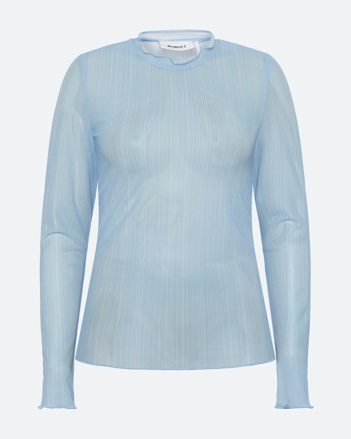 moves Markhild langærmet meshbluse 4202 Long Sleeved Blouse 4121 Blue Bell