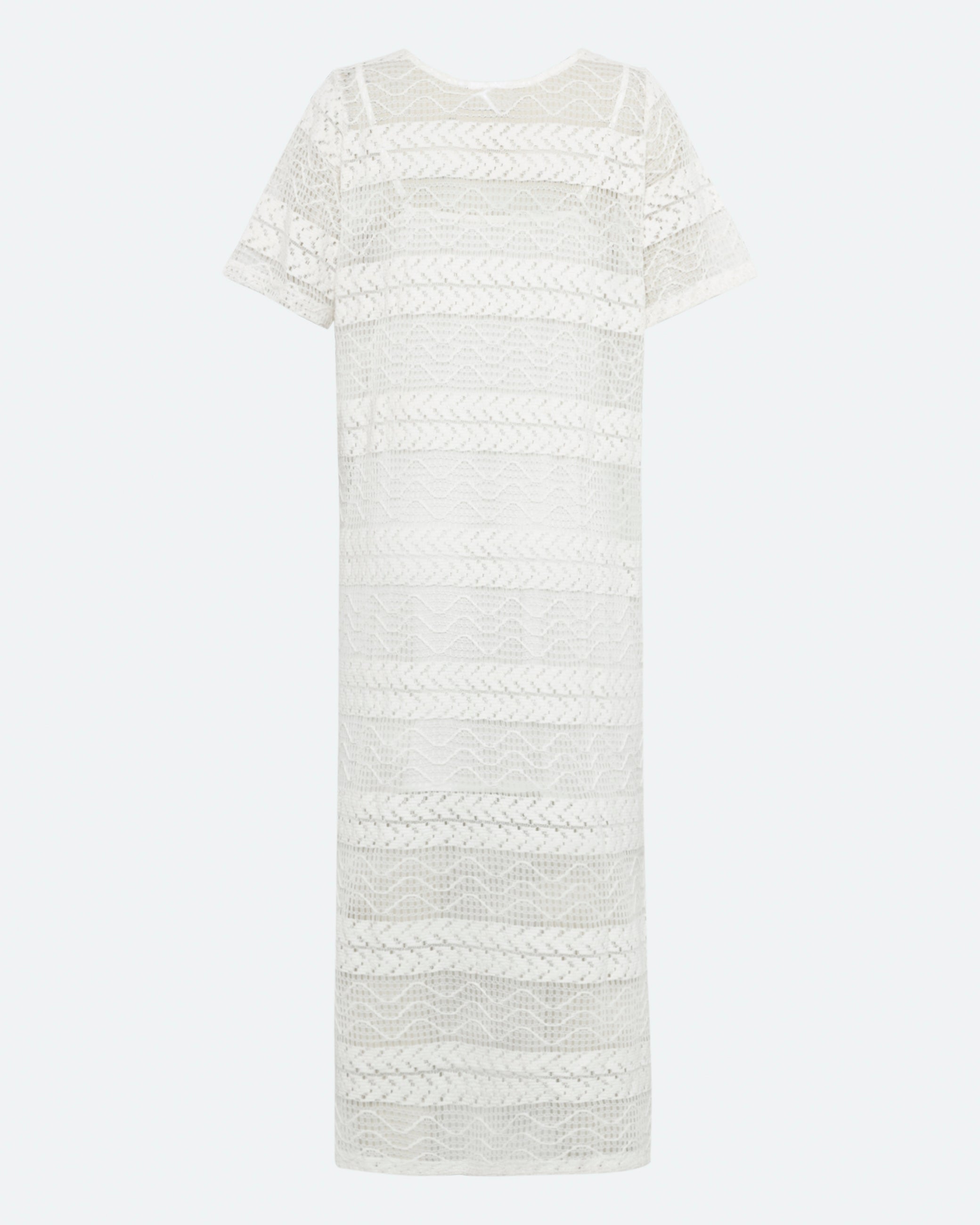 moves Pilano broderet kjole 4292 Midi Dress 004 Broken White