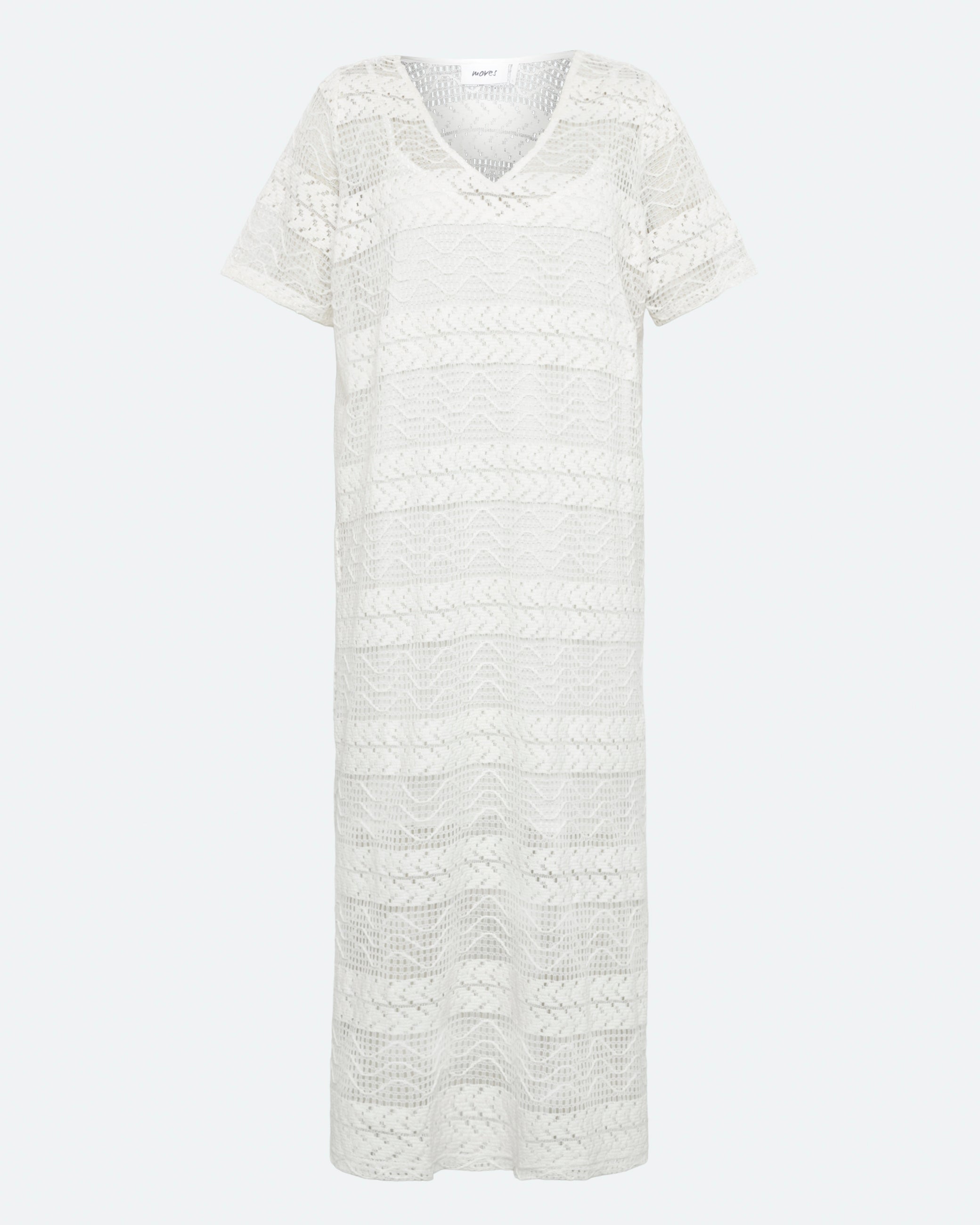 moves Pilano broderet kjole 4292 Midi Dress 004 Broken White