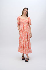 moves Aleah midi smockkjole 4290 Midi Dress 1614 Rose Elegance