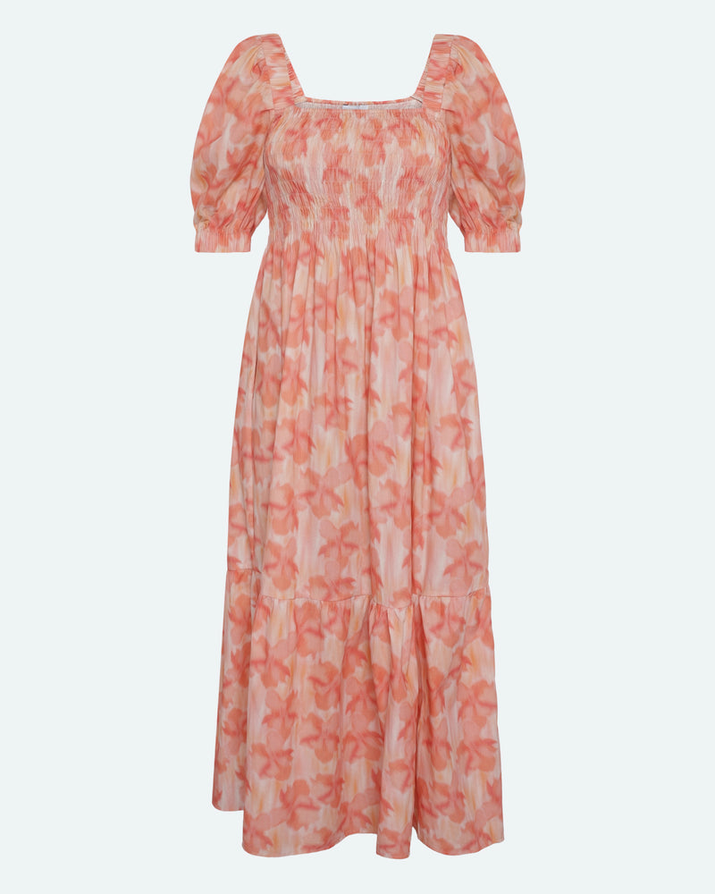 moves Aleah midi smockkjole 4290 Midi Dress 1614 Rose Elegance