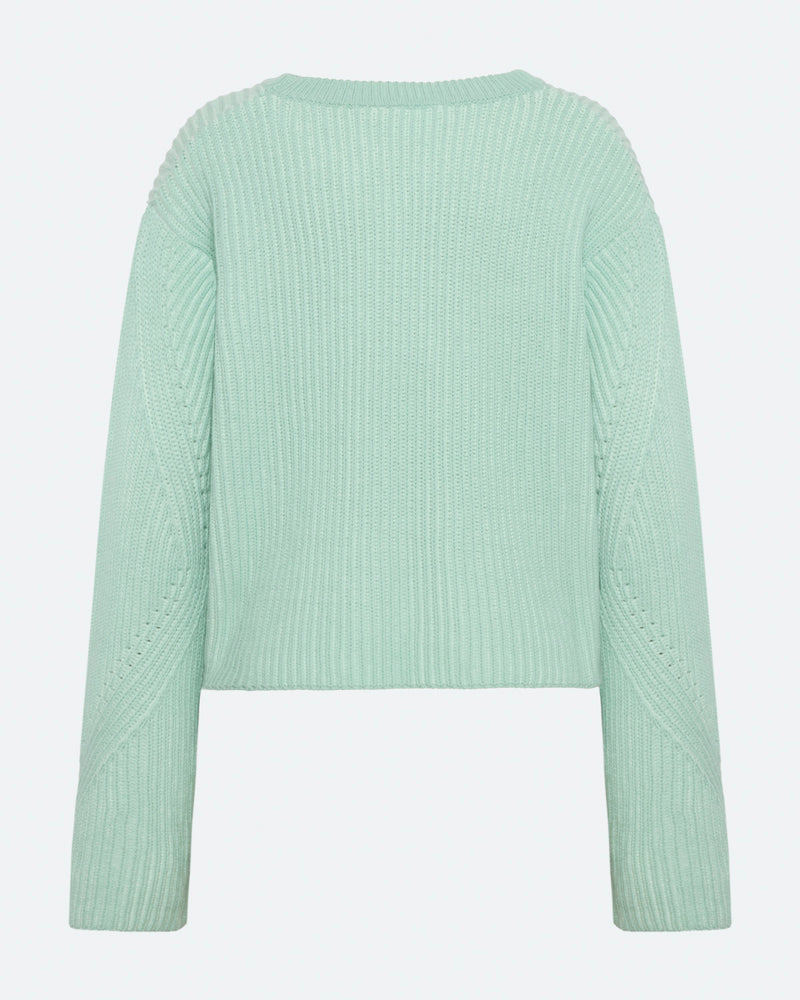 moves Colina striktrøje 1566 Jumper 6312 Cameo Green