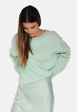 moves Colina striktrøje 1566 Jumper 6312 Cameo Green