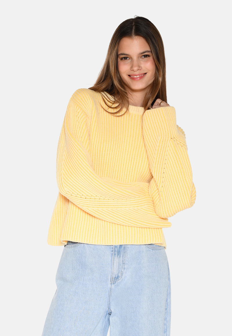 moves Colina striktrøje 1566 Jumper 0616 Pastel Yellow