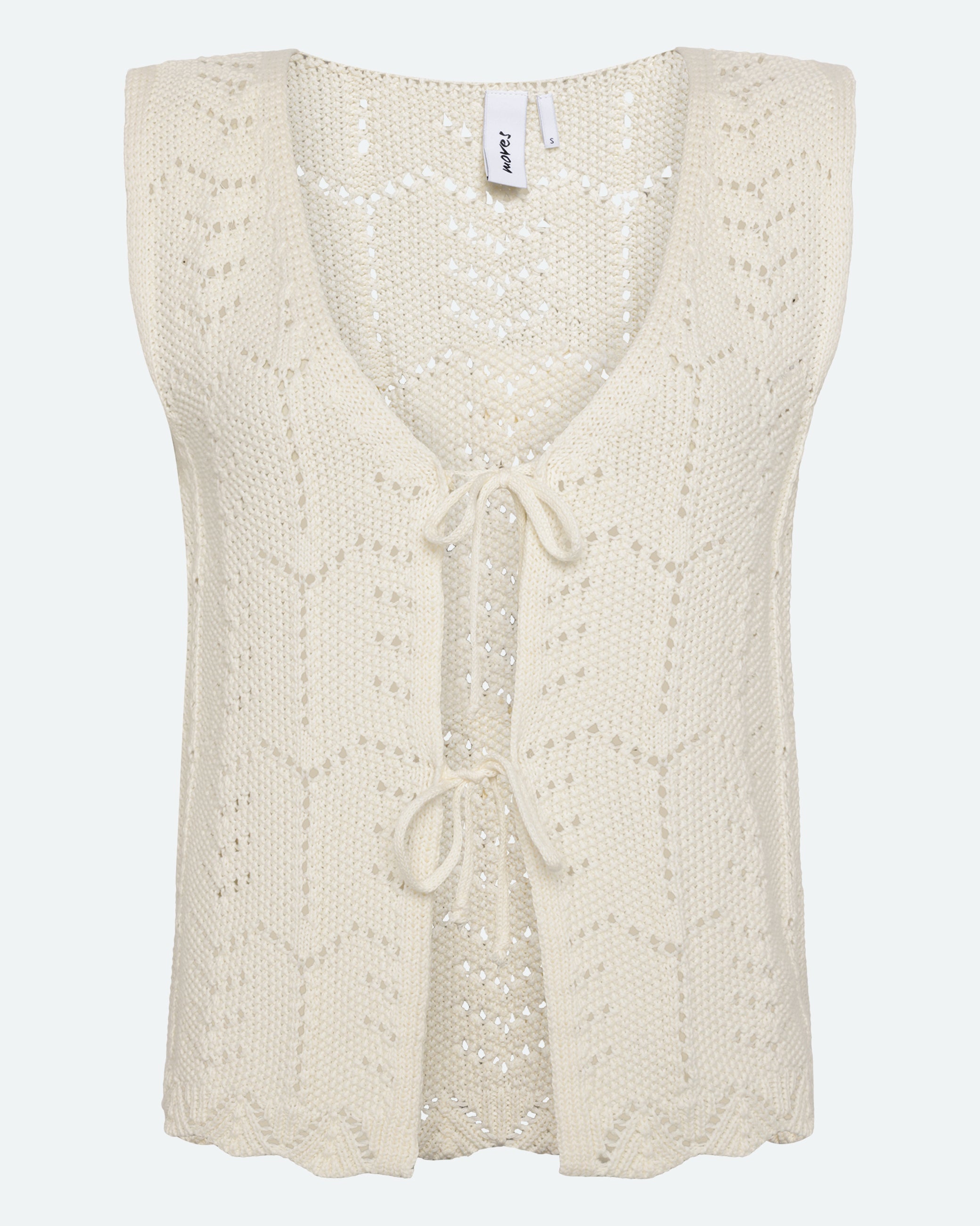 moves Daphne strikvest 4286 Gilet 002 Ivory