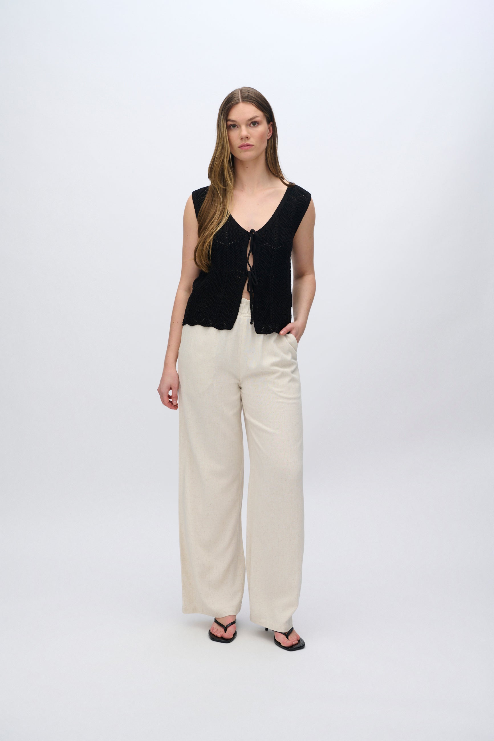 moves Daphne strikvest 4286 Gilet 999 Black