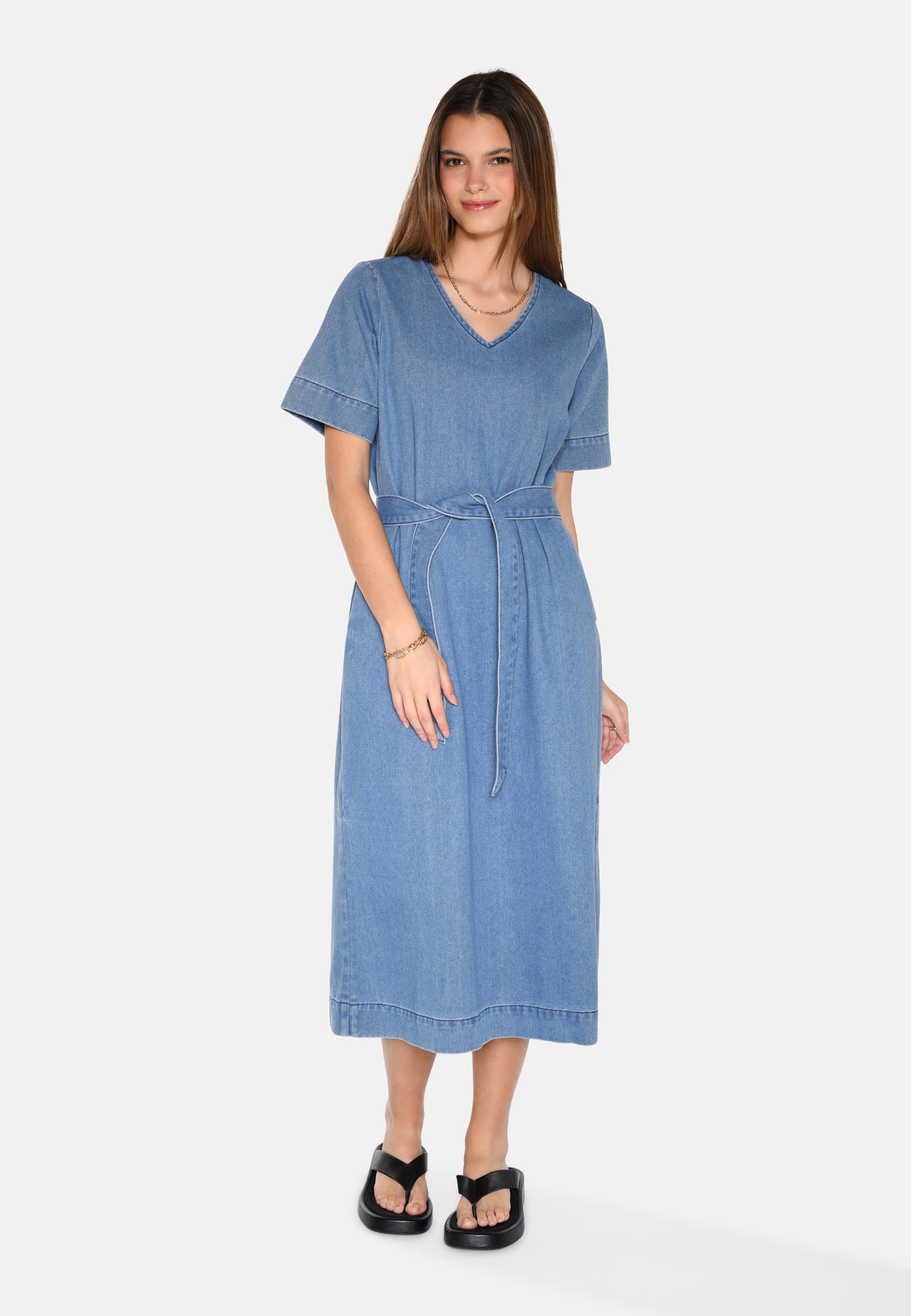 moves Dawn denimkjole 4279 Midi Dress 1002 Medium Blue