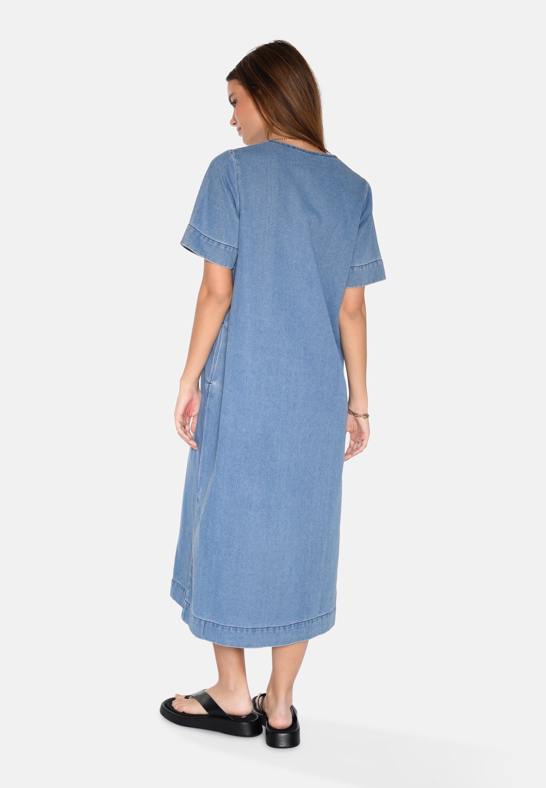 moves Dawn denimkjole 4279 Midi Dress 1002 Medium Blue