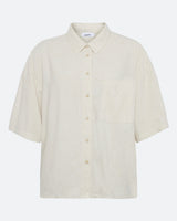 moves Elise kortærmet skjorte i hørblanding 2744 Short Sleeved Shirt 0108 Castle Wall