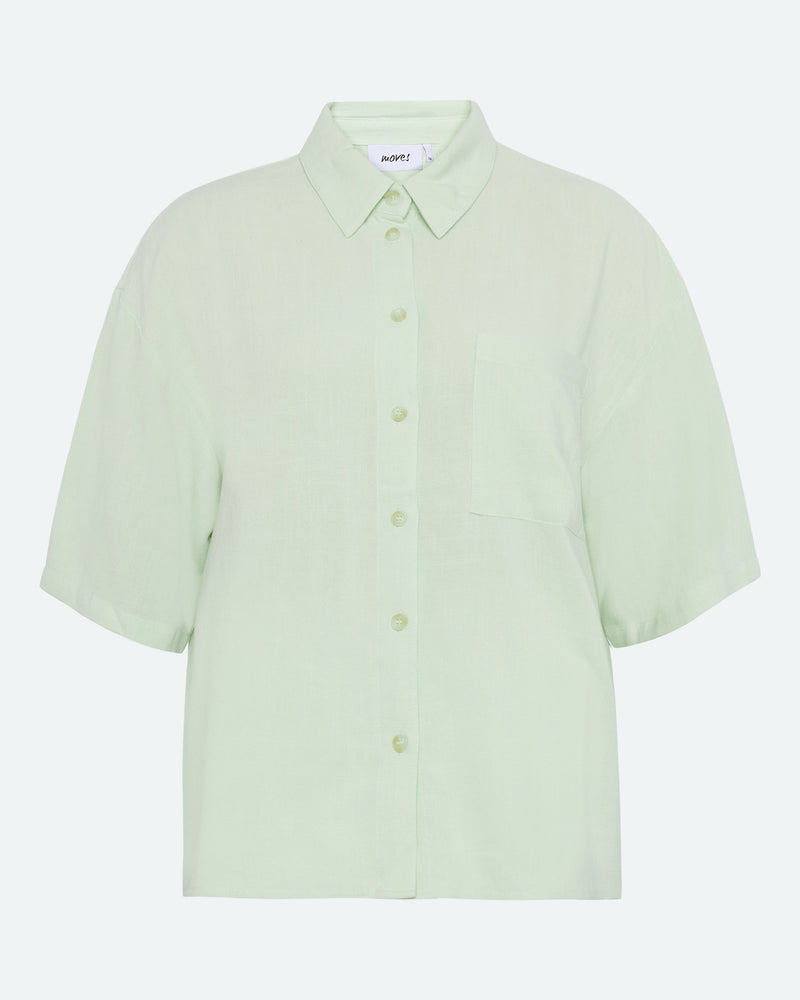 moves Elise kortærmet skjorte i hørblanding 2744 Short Sleeved Shirt 0109 Ambrosia