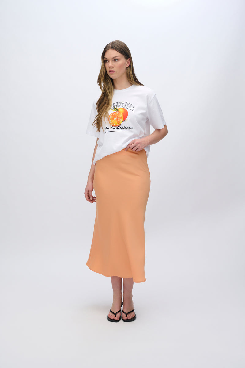 moves Gebry maxi nederdel 3570 Maxi Skirt 1340 Cadmium Orange