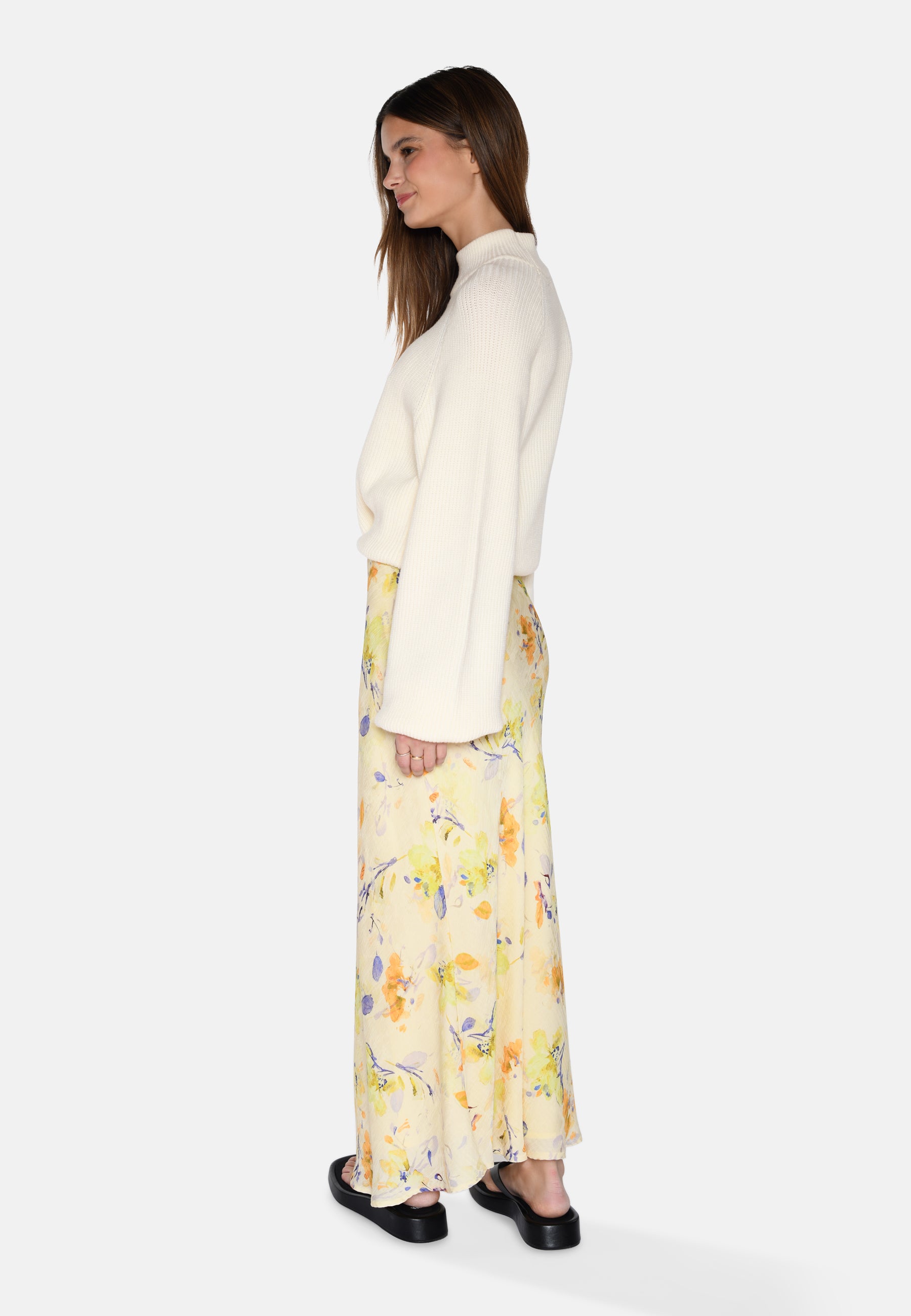 moves Gebry midi-nederdel 4255 Midi Skirt 0616 Pastel Yellow