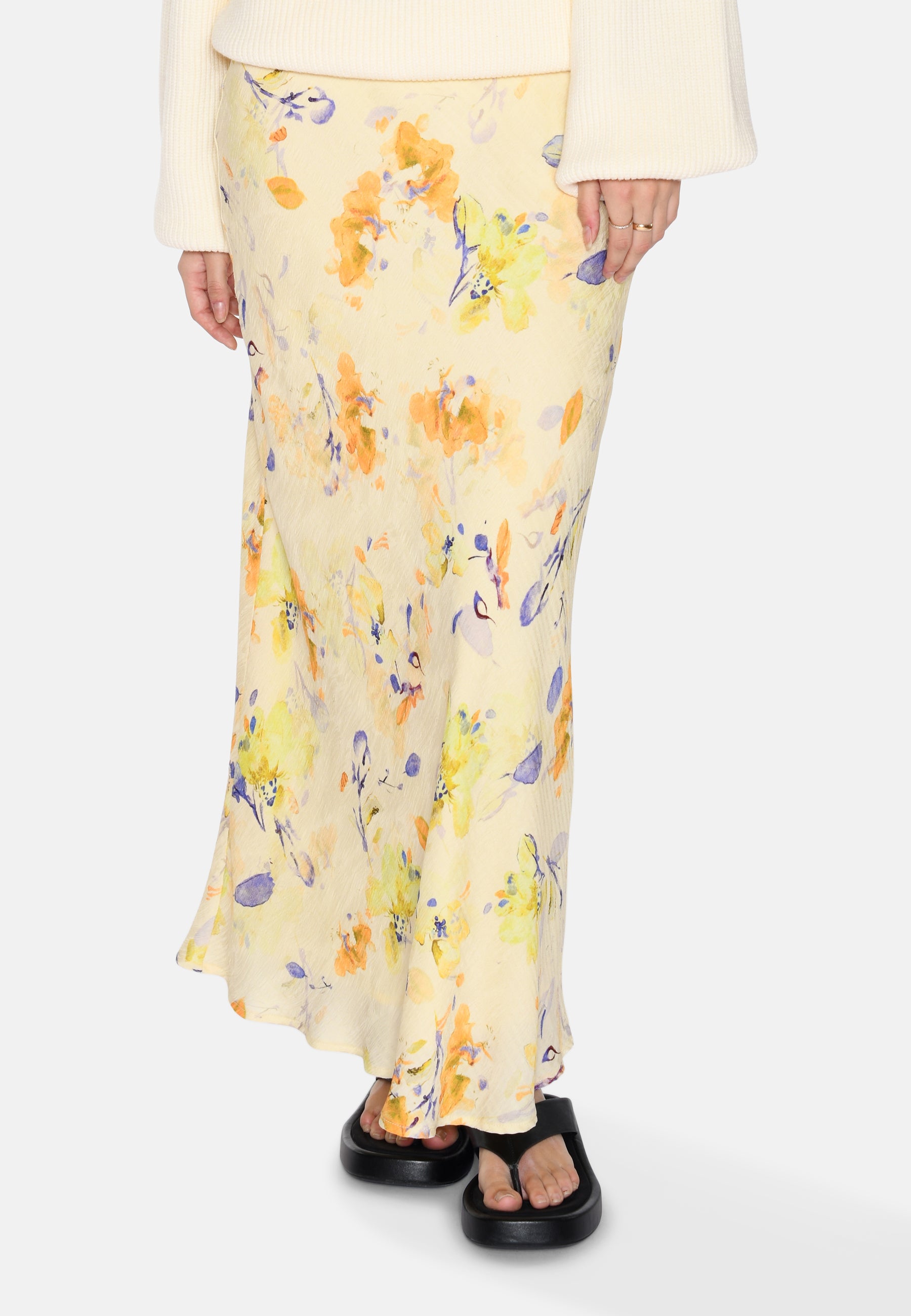 moves Gebry midi-nederdel 4255 Midi Skirt 0616 Pastel Yellow