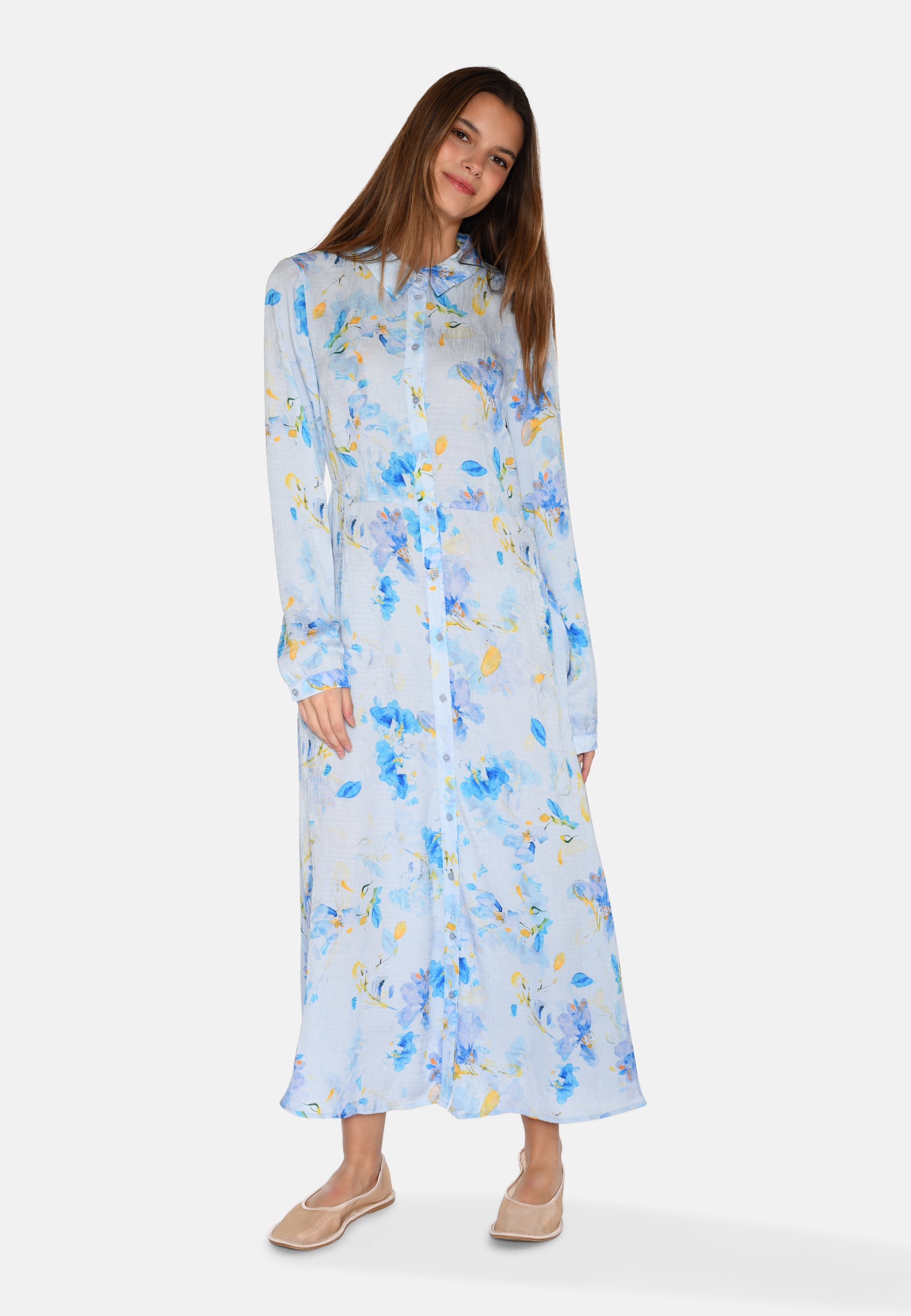 moves Inula maxi-kjole 4255 Maxi Dress 4121 Blue Bell