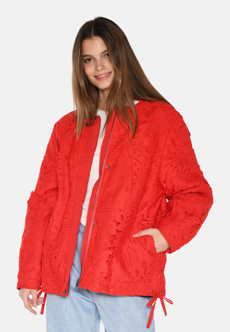 moves Kaylie broderie jakke 4208 Jacket 1664 Fiery Red