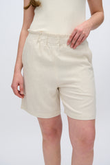 moves Kenio shorts i hørblanding 2744 Shorts 0108 Castle Wall