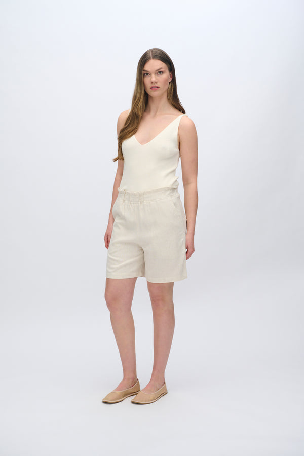 moves Kenio shorts i hørblanding 2744 Shorts 0108 Castle Wall