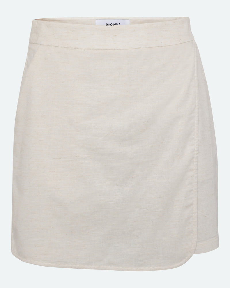moves Lanelle skort i hørblanding 4330 Shorts 0108 Castle Wall