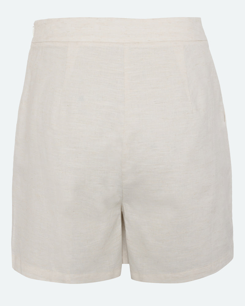 moves Lanelle skort i hørblanding 4330 Shorts 0108 Castle Wall