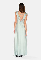 moves Leanna maxi-kjole 4237 Maxi Dress 6312 Cameo Green