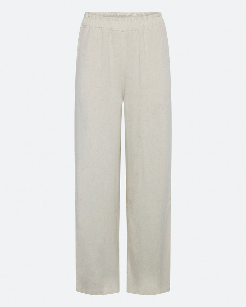moves Lilah afslappede bukser i hørblanding 2744 Casual Pants 0108 Castle Wall