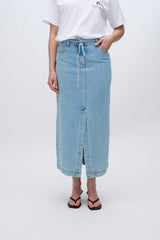 moves Maisie maxi denimnederdel 4283 Maxi Skirt 1001 Light Blue