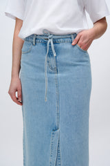 moves Maisie maxi denimnederdel 4283 Maxi Skirt 1001 Light Blue