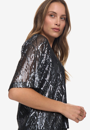 moves Mandi blouse 4522 Short Sleeved Blouse 999 Black