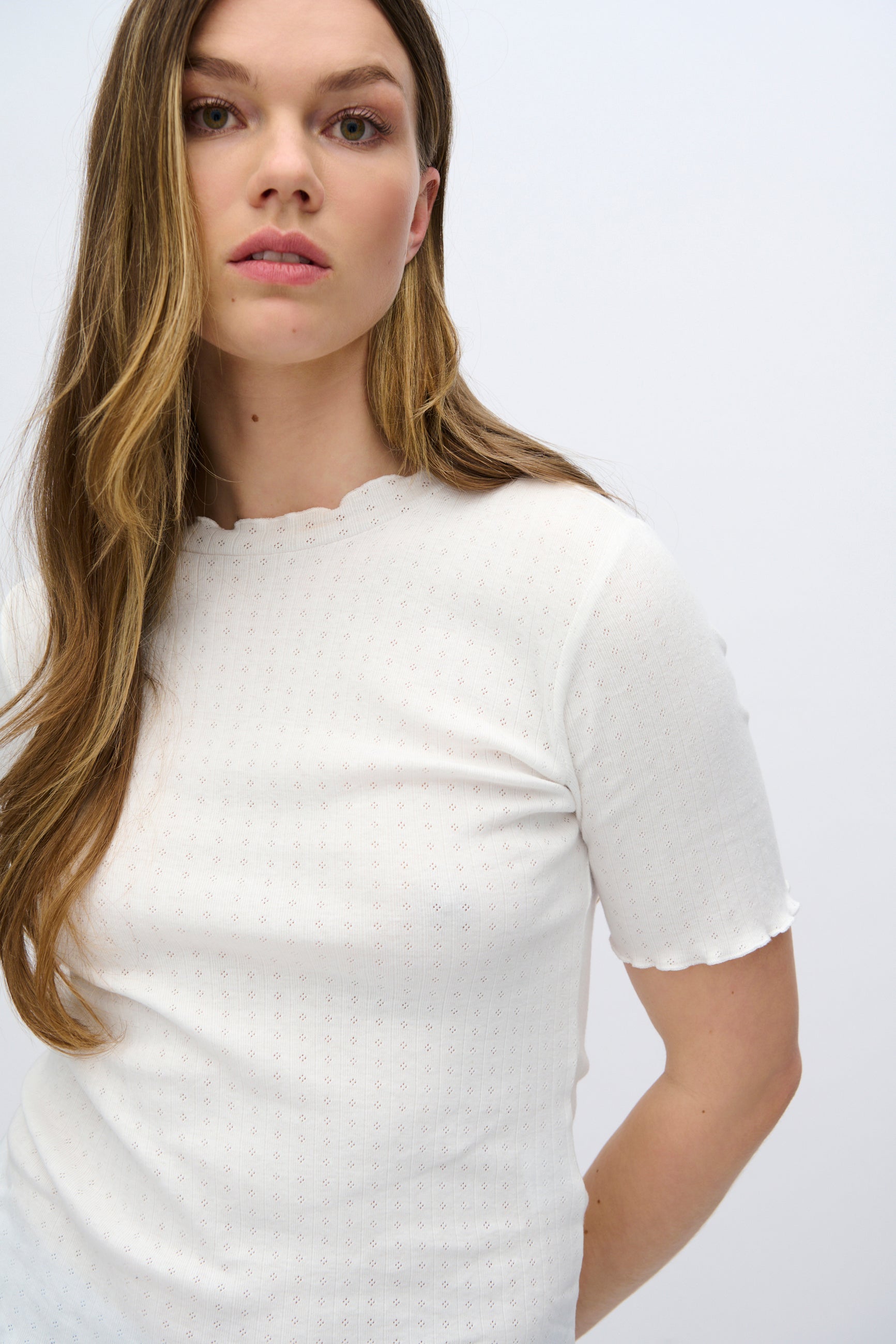 moves Markhild kortærmet t-shirt 4301 Short Sleeved T-shirt 000 White