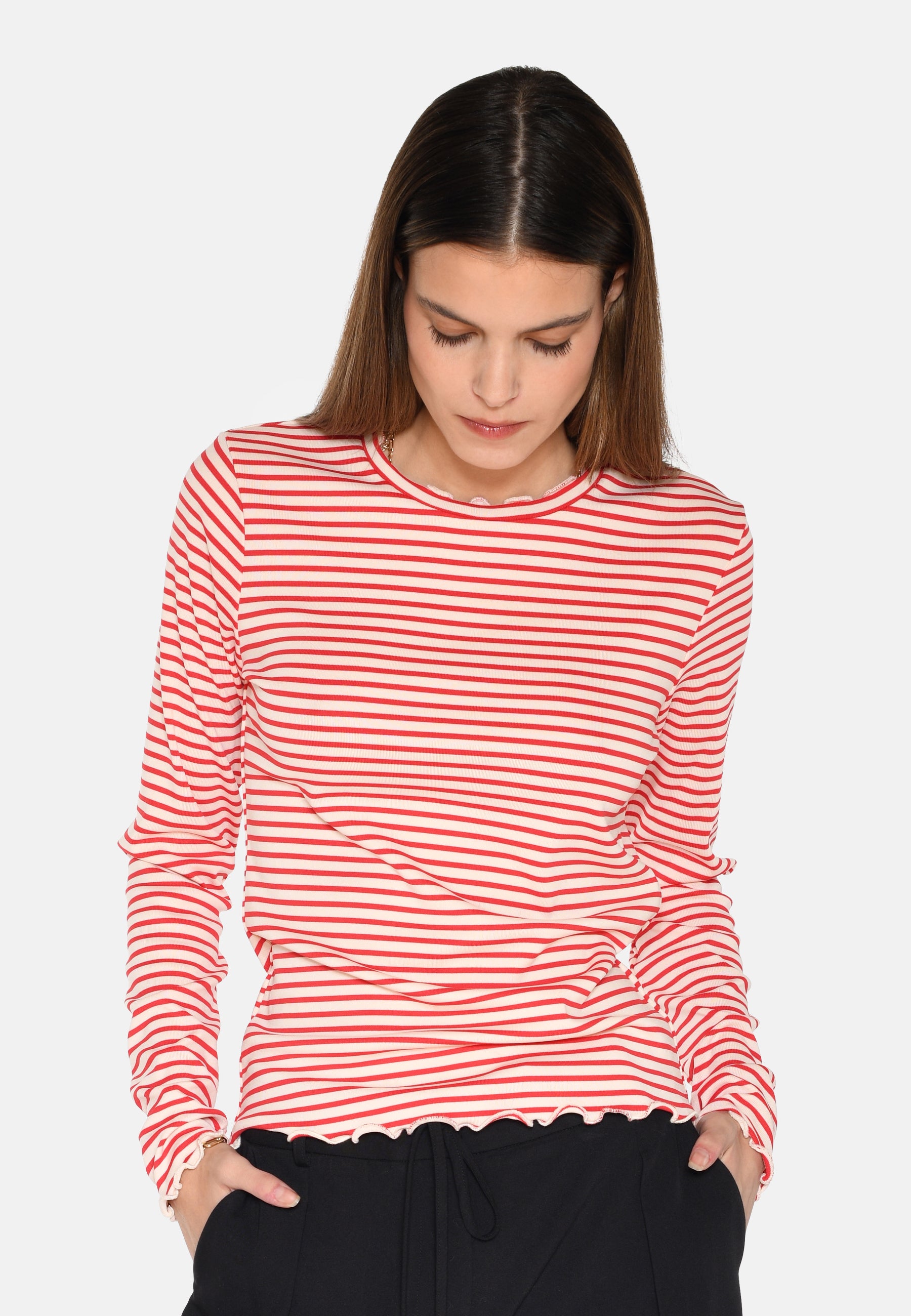 moves Markhild langærmet bluse 4252 Long Sleeved Blouse 1664 Fiery Red