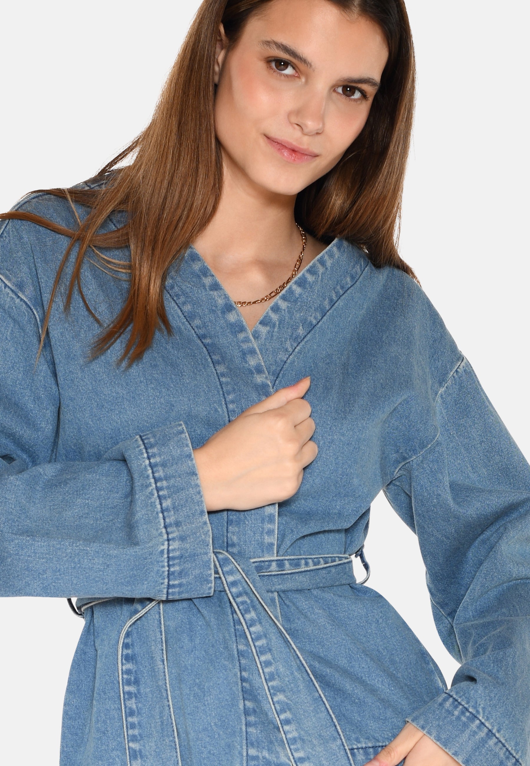 moves Nila denimskjorte 4279 Long Sleeved Shirt 1002 Medium Blue