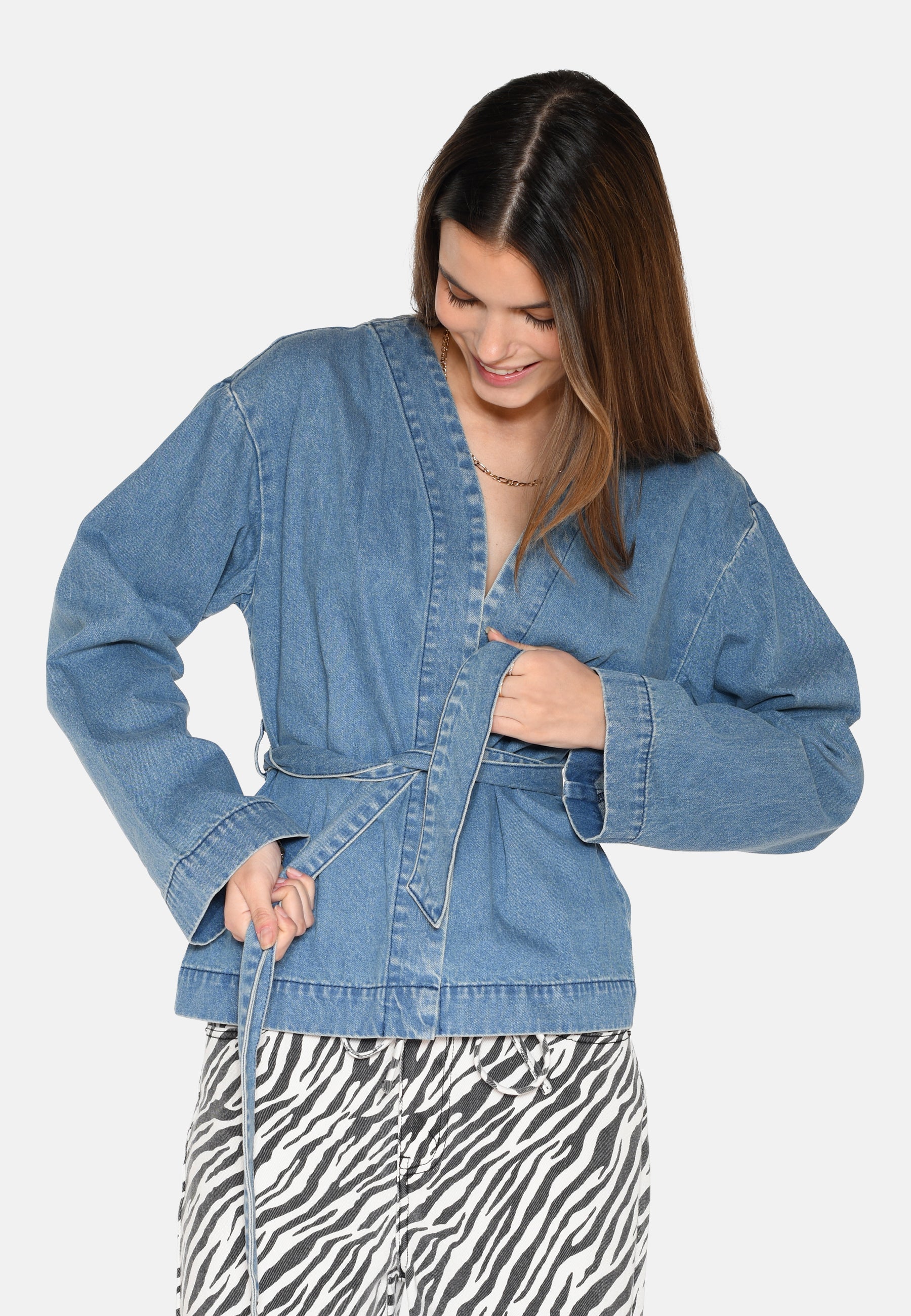 moves Nila denimskjorte 4279 Long Sleeved Shirt 1002 Medium Blue