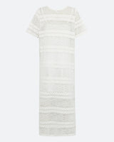 moves Pilano broderet kjole 4292 Midi Dress 004 Broken White