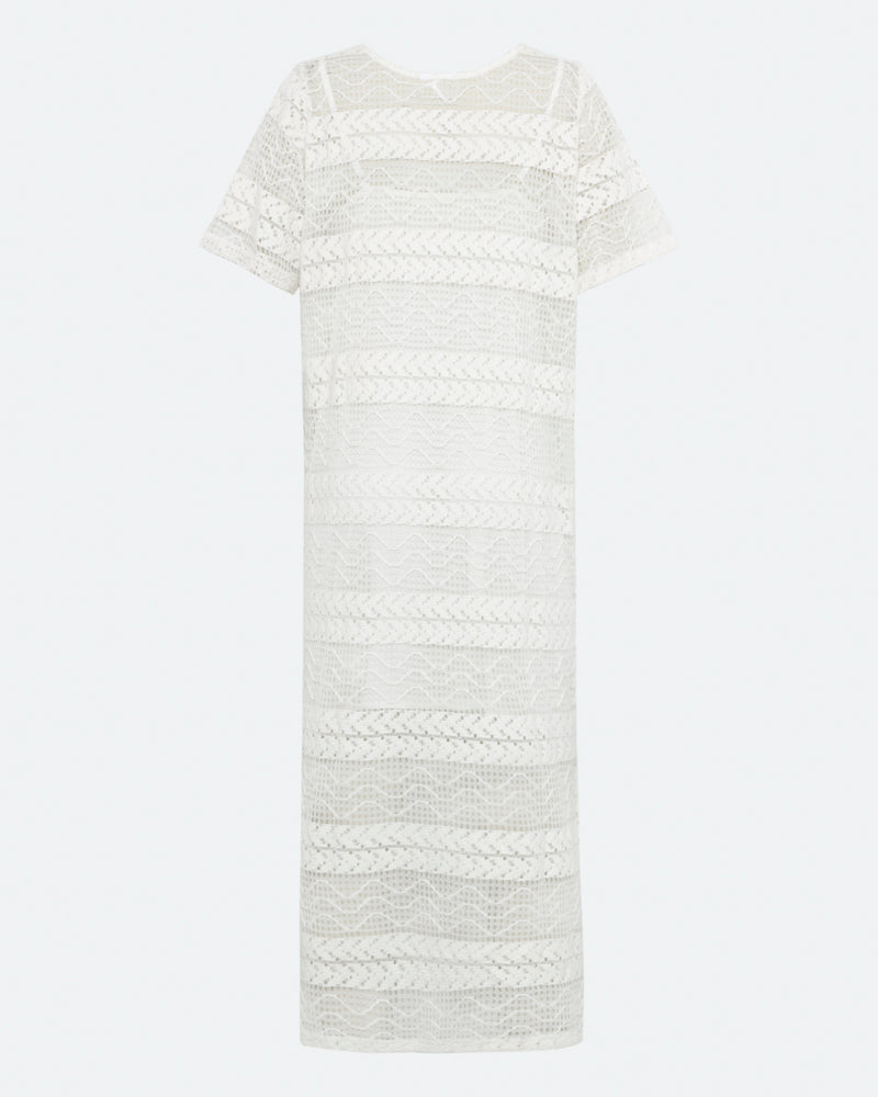moves Pilano broderet kjole 4292 Midi Dress 004 Broken White