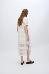 moves Pilano broderet kjole 4292 Midi Dress 004 Broken White
