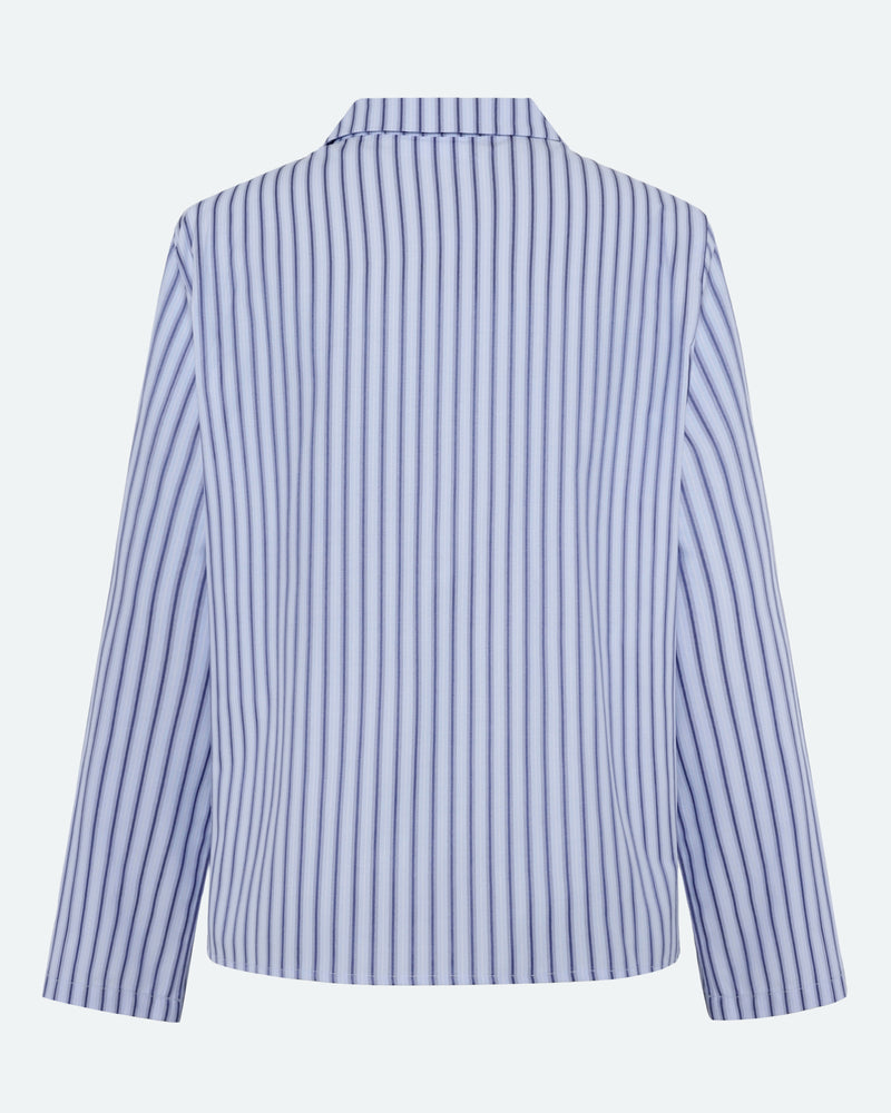 moves Rosalina stribet langærmet skjorte 4299 Long Sleeved Shirt 1001 Light Blue
