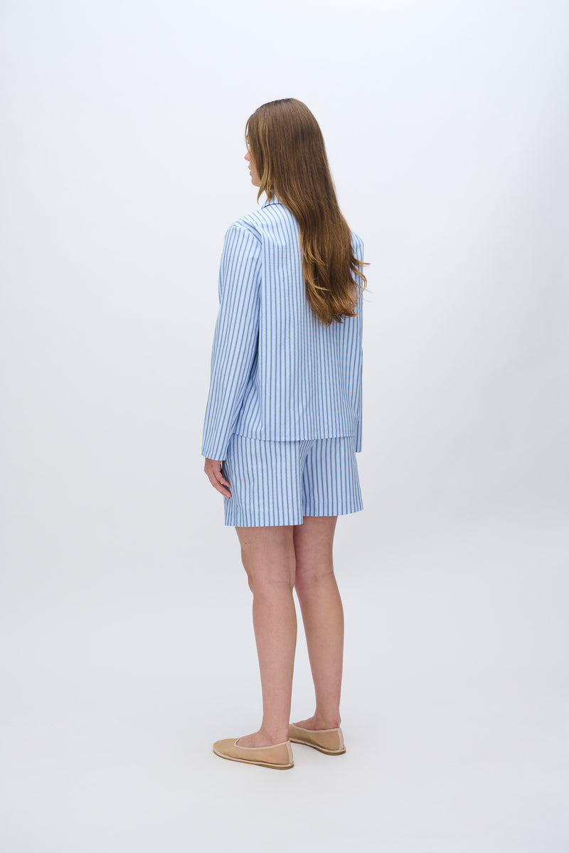 moves Rosalina stribet langærmet skjorte 4299 Long Sleeved Shirt 1001 Light Blue