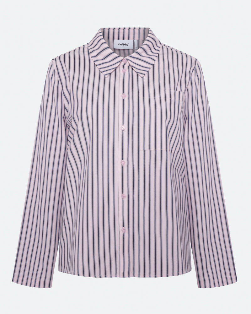 moves Rosalina stribet langærmet skjorte 4299 Long Sleeved Shirt 1614 Rose Elegance