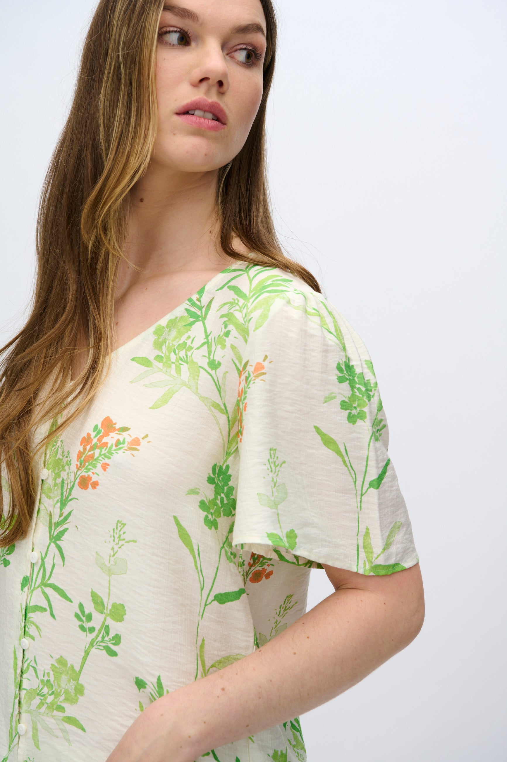 moves Somaro kortærmet bluse 4289 Short Sleeved Blouse 004 Broken White