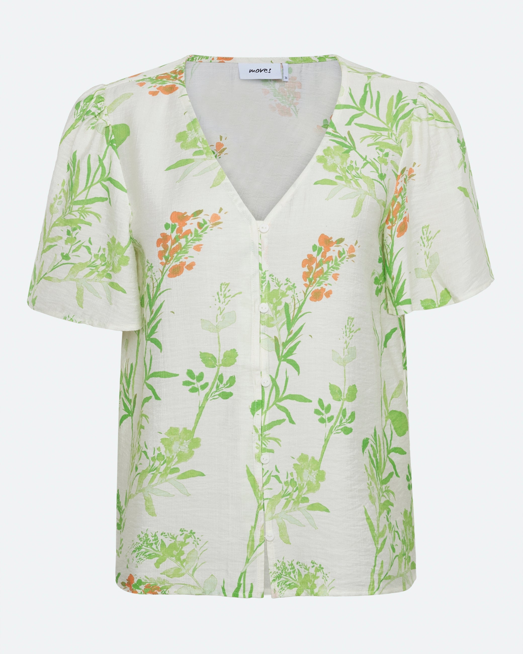 moves Somaro kortærmet bluse 4289 Short Sleeved Blouse 004 Broken White